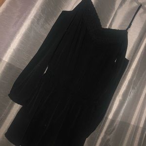 Black Off-the-shoulder romper